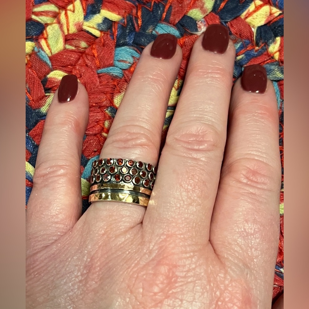 Sundance Garnet Marquee Ring, New In Box, Size 9 - Picture 4 of 5